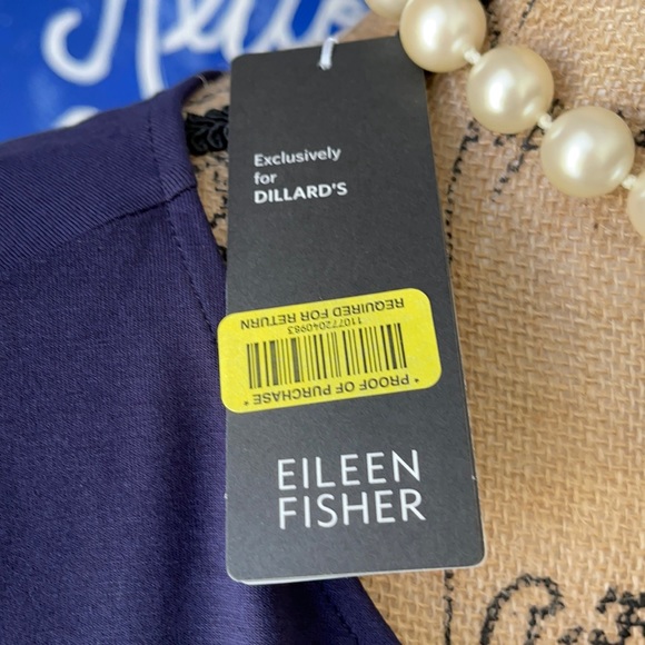 NWT ❤️Eileen Fisher❤️ Ballet sleeveless shift dress - navy size XL - Picture 3 of 14